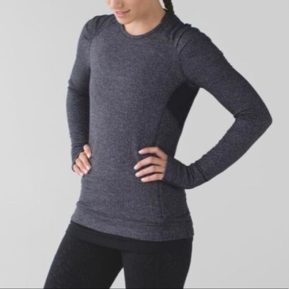 Lululemon Think Fast Herringbone Long Sleeve Size 6